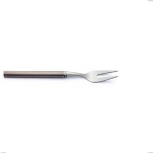 Forchetta carne Fuoco, Acciaio inox 18.10 (AISI304),lunghezza 208 mm,manico in tubolare d'acciaio sabbiato e brunito