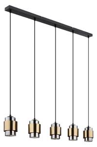 Globo 15560-5H - Lampada a sospensione MILLEY su cavo 5xE27/40W/230V nero/ottone