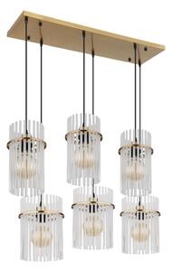 Globo 15698-6HM - Lampadario a sospensione con cavo GORLEY 6xE27/60W/230V oro