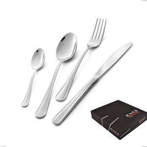 Set di posate 75 pezzi Galles in confezione regalo, Acciaio inox 18/10 (aisi 304), spessore 2.00 mm