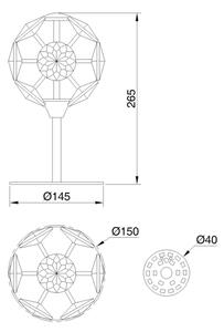 Globo 16047TC - Lampada da tavolo VIRINA LED/8W/230V