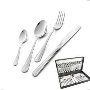 Servizio di posate 75 pezzi in astuccio regalo coltello economico Galles, Acciaio inox 18/10 (aisi 304), spessore 2.00 mm