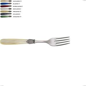 Forchetta pesce georgian, Acciaio 18/10 AISI 304 Lucido manicatura acrilico perlato, lunghezza 210 mm
