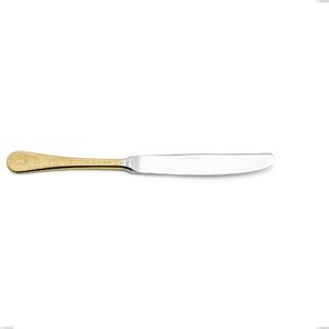 Coltello tavola Hermitage oro, acciaio 18-10, oro 24 carati lucido, spessore 2.5 mm, lunghezza 240 mm