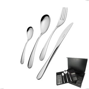 Servizio di posate 75 pezzi in astuccio di legno Hotel, Acciaio inox 18.10 (AISI304), spessore 2.5 mm