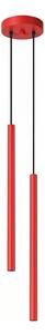 Sollux SL.2142 - Lampadario a sospensione con cavo PASTELO 2xG9/8W/230V rosso