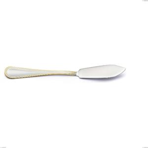 Coltello pesce Impero oro, acciaio 18-10, oro 24 carati lucido, spessore 2.5 mm, lunghezza 192 mm