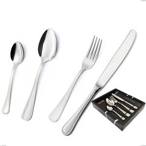 Confezione vetrina 24 pezzi Impero Argento 8 micron, Acciaio inox Aisi 304 Finitura Argentata, spessore argento 8 micron, spessore posata 3 mm