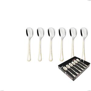 Confezione vetrina 6 pezzi gelato Impero oro, acciaio 18-10, oro 24 carati lucido, spessore 2.5 mm