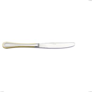 Coltello tavola economico Impero oro, acciaio 18-10, oro 24 carati lucido, spessore 2.5 mm, lunghezza 235 mm