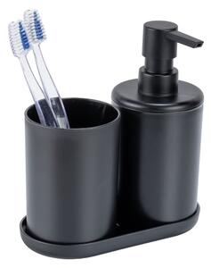 Set di accessori per il bagno nero opaco in plastica Fano – Allstar