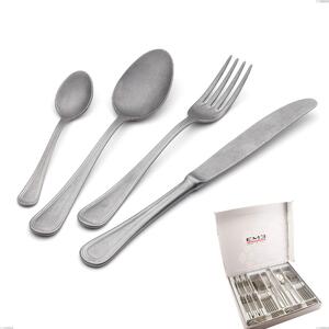 Cofanetto 24 pezzi Impero Retro, Acciaio inox (Aisi 304) vintage