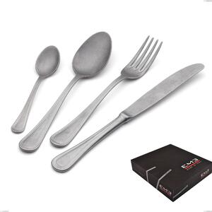 Set di posate 75 pezzi Impero Retro in confezione regalo, Acciaio inox (Aisi 304) vintage