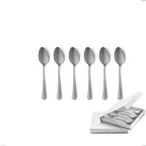 Confezione a libro 6 pezzi cucchiaini caff� Impero Retro, Acciaio inox (Aisi 304) vintage