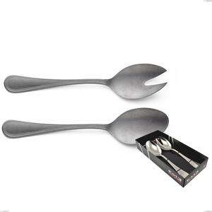 Confezione vetrina 2 pezzi insalata Impero Retro, Acciaio inox (Aisi 304) vintage