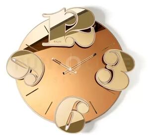 Orologio da parete benguiat beige e crystal luxe ambra 70 x 68 cm d