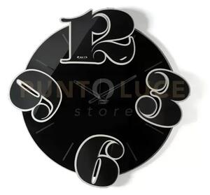 Orologio da parete benguiat fango e crystal luxe nero 70 x 68 cm di