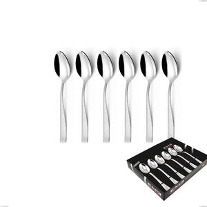 Confezione vetrina 6 pezzi caff� Infinity la Divina, Acciaio 18/10 Inox Lucido con incisione al laser, spessore 2,5 mm mm