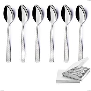 Confezione a libro 6 pezzi cucchiaini caff� Infinity Monogran, Acciaio 18/10 (aisi 304) incisione laser, spessore 2.5 mm