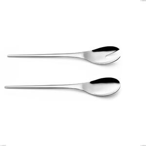 Coppia insalata Joli, Acciaio inox 18.10 (AISI304), spessore 4.00 mm, Lunghezza 260 mm finitura Lucida
