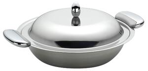 Biscottiera rotonda con coperchio JOINT EME �24 cm in acciaio inox Lucido manicatura in metallo pressofuso finitura lucida e sabbiata