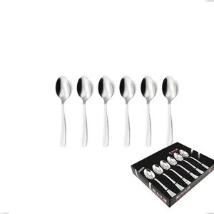 Confezione vetrina 6 pezzi caff� katya, Acciaio inox Aisi 304 Posate Lucide, spessore 2 mm
