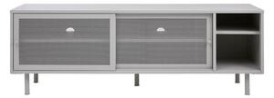 Mobile TV grigio in metallo 160x55x45 cm Veep – Unique Furniture