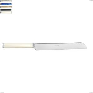 Coltello panettone kilim, Acciaio 18/10 AISI 304 Lucido manicatura acrilico perlato, lunghezza 299 mm