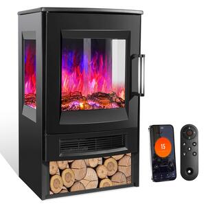 Jopassy caminetto elettrico 900W/1800W caminetto elettrico a 8 fiamme a colori con telecomando