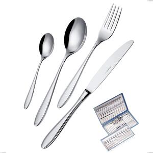 Servizio di posate 75 pezzi in astuccio regalo Kappa, Acciaio inox 18.10 (AISI304), spessore 2.5 mm