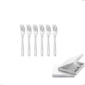 Confezione a libro 6 pezzi forchette dolce Kappa, Acciaio inox 18.10 (AISI304), spessore 2.5 mm finitura inox Lucido