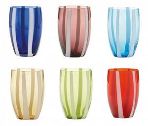 <p>BIcchieri Acqua della linea Gessato di Zafferano, Eleganti e colorati, adatti ad ogni occasione, Porta lo stile in tavola.</p>