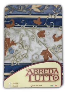 TELO ARREDO COPRITUTTO GRAN FOULARD COPRILETTO COPRIDIVANO TESSUTO EDERA BLU 1 PIAZZA