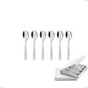 Confezione a libro 6 pezzi cucchiaini caff� Kappa Sabbiato, 18/10 (AISI304) , spessore 2,5 mm