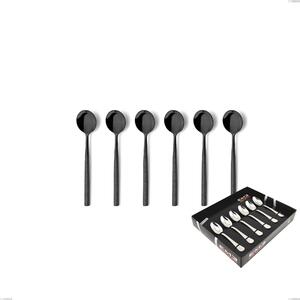 Confezione vetrina 6 pezzi moka Kyoto Origami Black, Acciaio inox (Aisi 304) trattamento pvd acciaio lucido