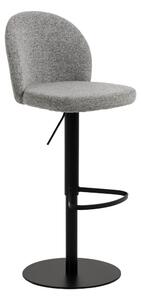 Sgabello da bar grigio-nero con altezza regolabile (altezza seduta 55 cm) Patricia - Actona