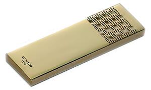 Poggia Posate supporto per set SUSHI in acciaio 18.10 dimensioni 75x25 h 10 mm accoglie 2 posate finitura ORIGAMI ORO TIN GOLD