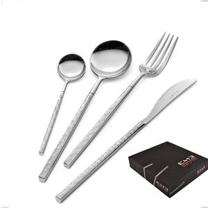 Set di posate 75 pezzi Kyoto Origami in confezione regalo, Acciaio inox (Aisi 304) inox lucido