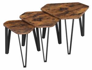Vasagle Barbara, set da 3 pezzi, marrone rustico