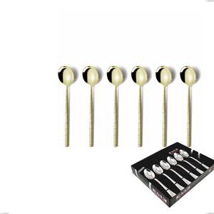 Confezione vetrina 6 pezzi caff� Kyoto Origami Tin Gold, Acciaio inox (Aisi 304) trattamento pvd acciaio lucido