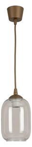 Brilagi - Lampada a sospensione LED su cavo R GLASS 1xE27/60W/230V diam. 14 cm marrone/grigio fumé