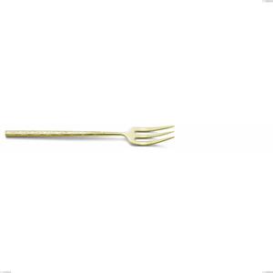 Forchetta dolce Kyoto Origami Tin Gold, Acciaio inox (Aisi 304) trattamento pvd acciaio lucido, lunghezza 153 mm