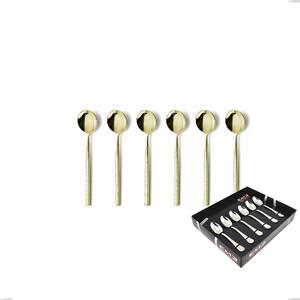 Confezione vetrina 6 pezzi moka Kyoto Origami Tin Gold, Acciaio inox (Aisi 304) trattamento pvd acciaio lucido