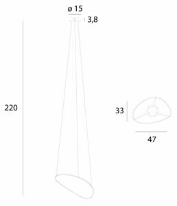 MAXLIGHT P0637D - Lampadario LED a sospensione su cavo EMPIRE LED/17W/230V oro