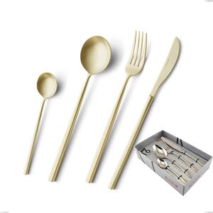 Confezione vetrina 16 pezzi Kyoto Sabbiato Champagne, Acciaio inox (Aisi 304) inox sabbiato