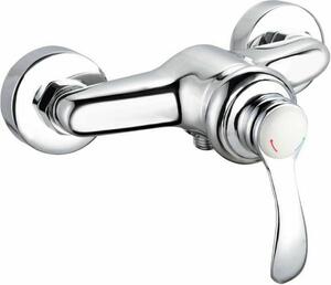 Shower mixer - ROUSSEAU - BYRON - ceramic cartridge - brass - chrome