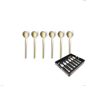 Confezione vetrina 6 pezzi moka Kyoto Sabbiato Champagne, Acciaio inox (Aisi 304) inox sabbiato