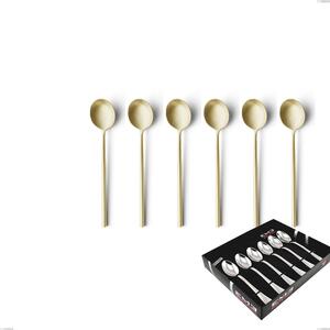 Confezione vetrina 6 pezzi caff� Kyoto Sabbiato Champagne, Acciaio inox (Aisi 304) inox sabbiato