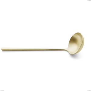Mestolo Kyoto Sabbiato Champagne, Acciaio inox (Aisi 304) inox sabbiato, lunghezza 280 mm