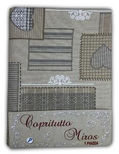 TELO ARREDO COPRITUTTO GRAN FOULARD COPRILETTO COPRIDIVANO TESSUTO BRASSERIE BEIGE 1 PIAZZA